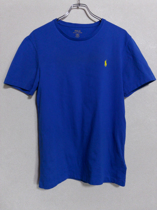 POLO RALPH LAUREN - 黄色ポニー刺繍 青クルーネックTシャツ