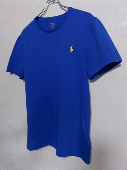 POLO RALPH LAUREN - 黄色ポニー刺繍 青クルーネックTシャツ