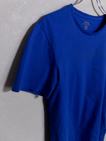 POLO RALPH LAUREN - 黄色ポニー刺繍 青クルーネックTシャツ