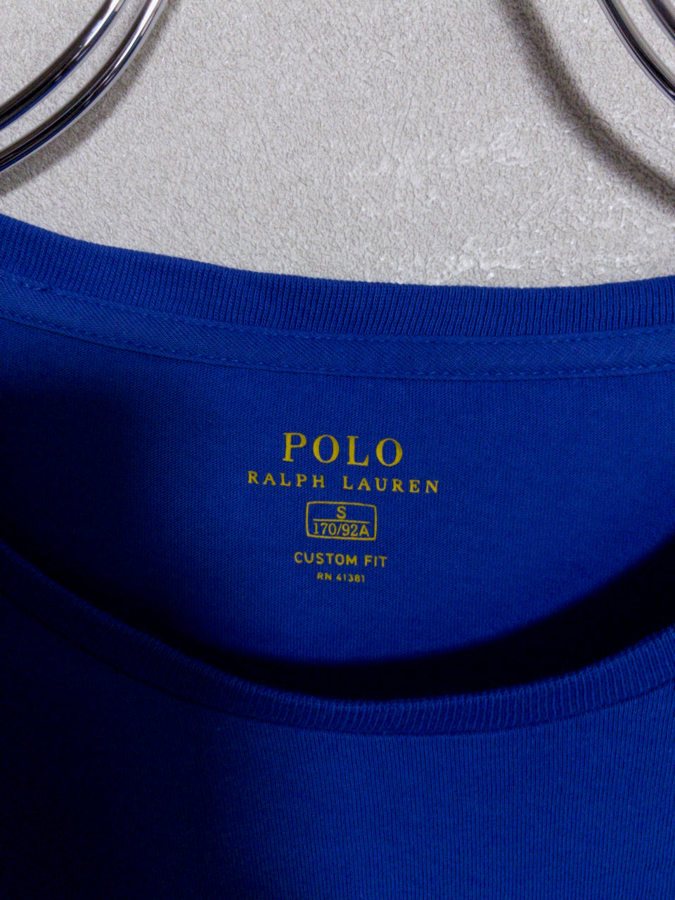 POLO RALPH LAUREN - 黄色ポニー刺繍 青クルーネックTシャツ