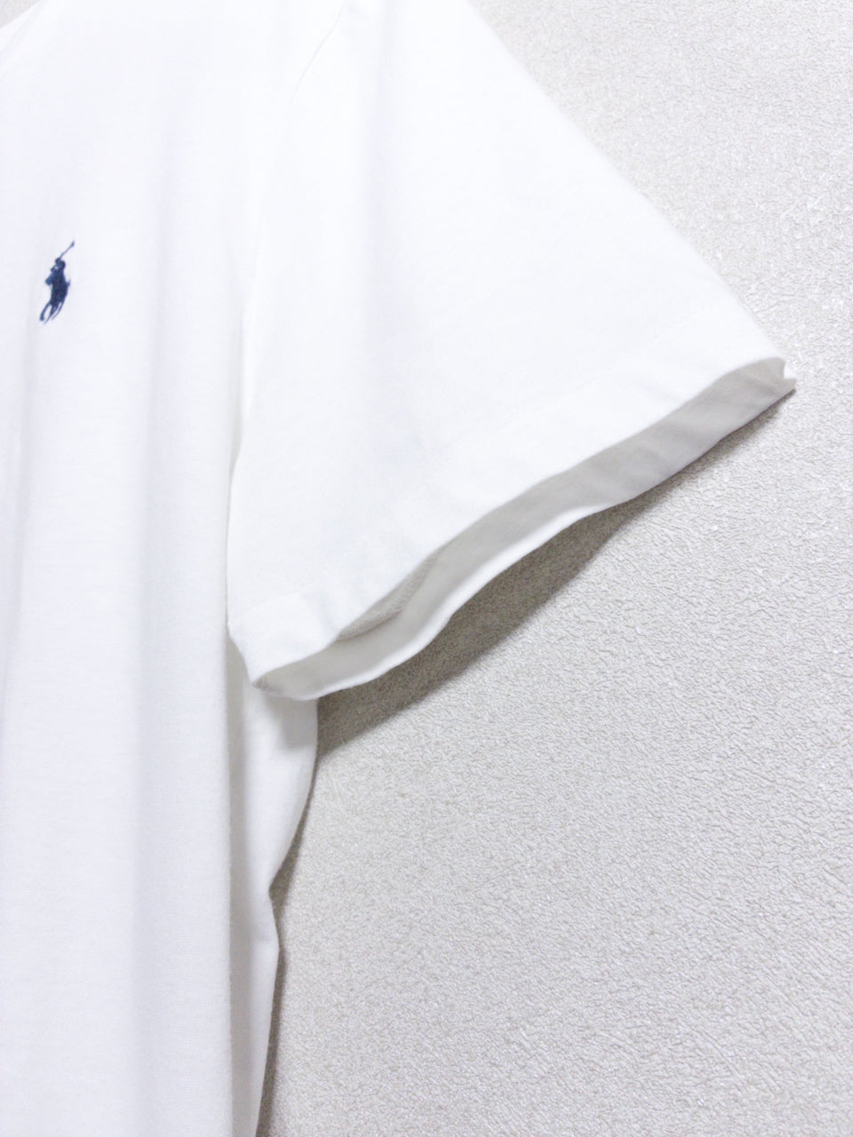 Ralph Lauren - 紺ポニー刺繍 白VネックTシャツ