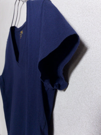 Ralph Lauren - 白ポニー刺繍 ネイビーVネックTシャツ