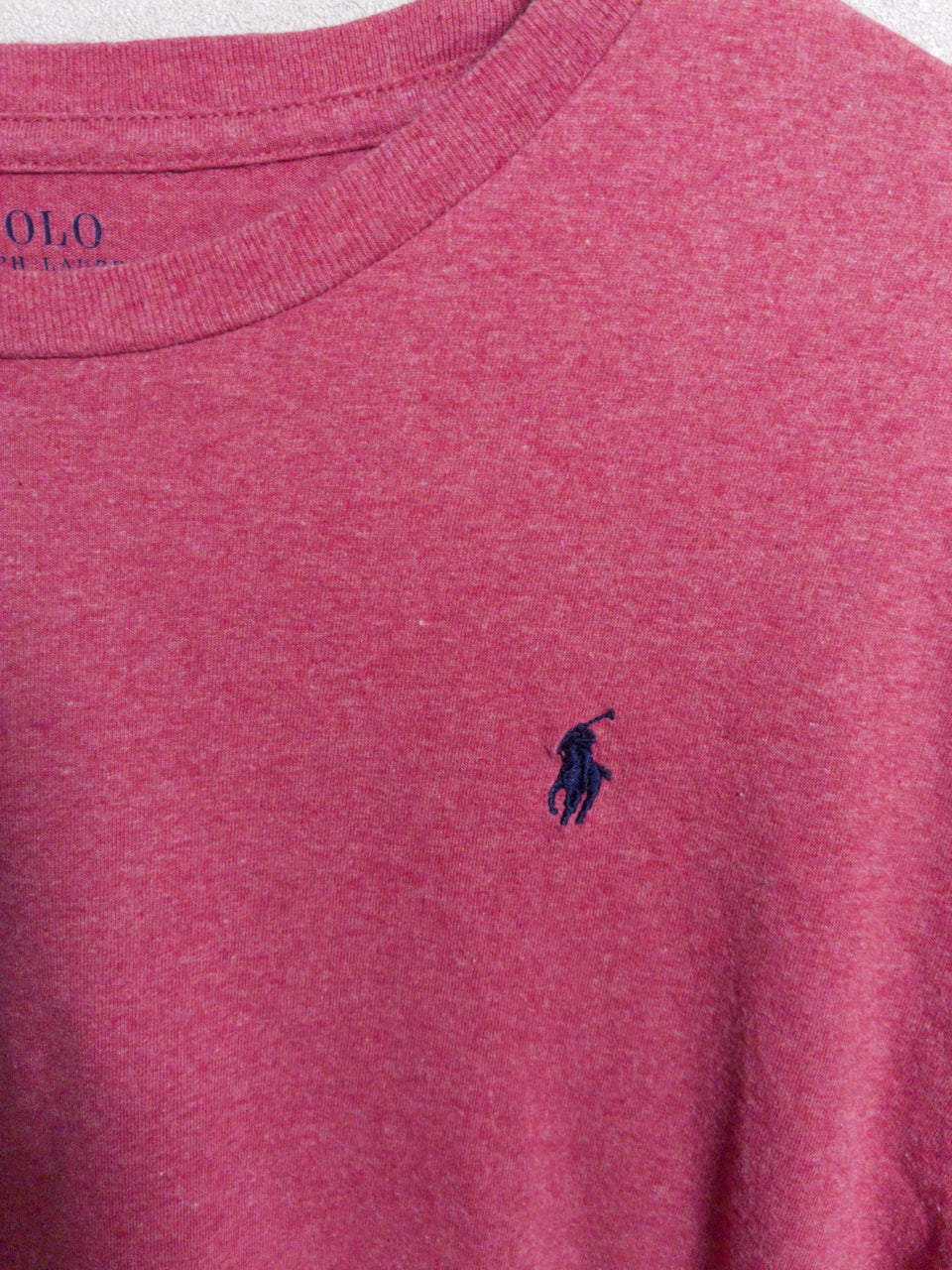 Ralph Lauren - ヘザーレッド ポニー刺繍 クルーネックTシャツ